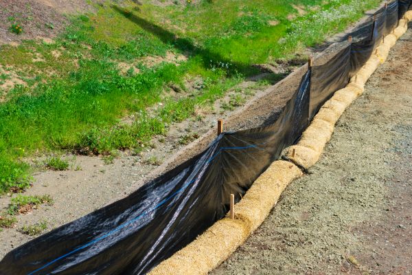 Straw Wattle Installation in La Crosse